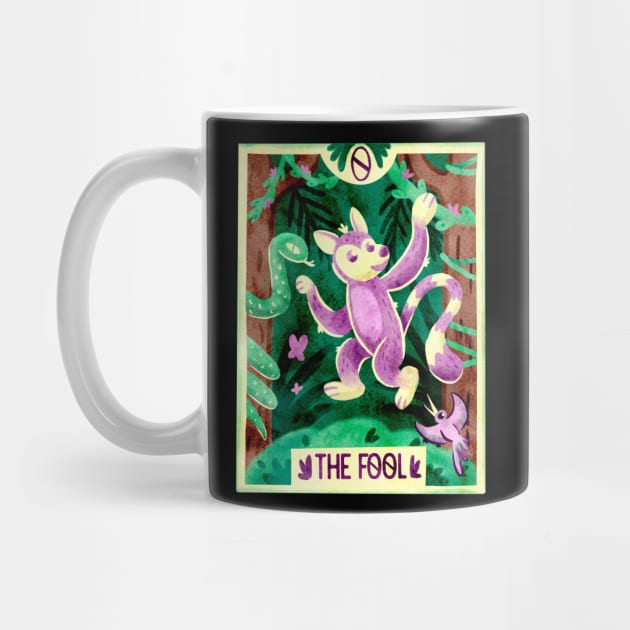 The Fool Lemur Monkey Tarot Card by narwhalwall